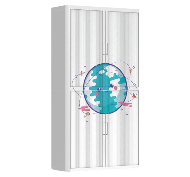 Armoire à rideaux personnalisée autour la terre - EasyOffice