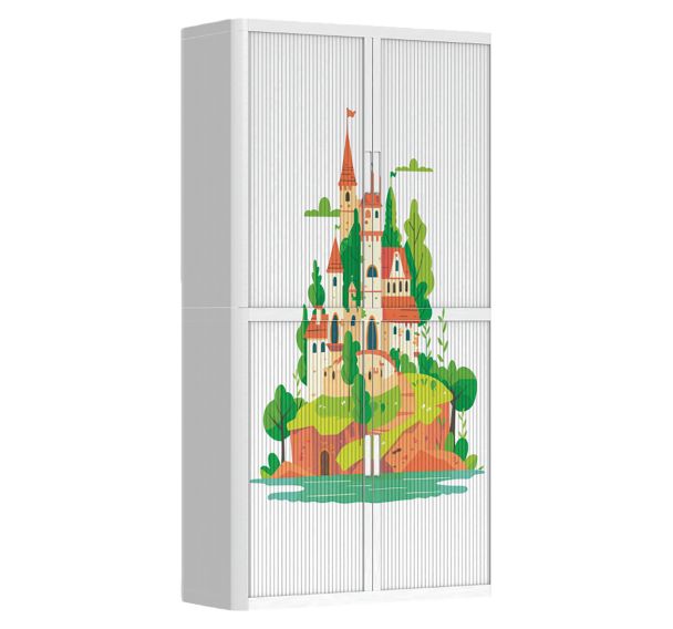 Armoire à rideaux personnalisée château enchanté - EasyOffice