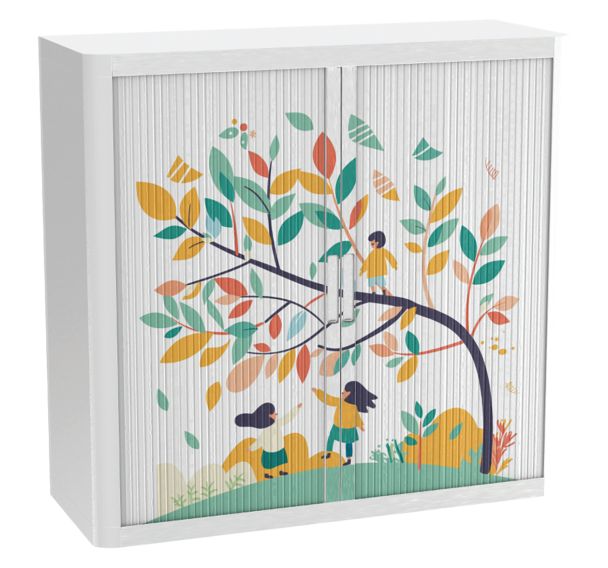 Armoire à rideaux personnalisée feuilles enchantées - EasyOffice