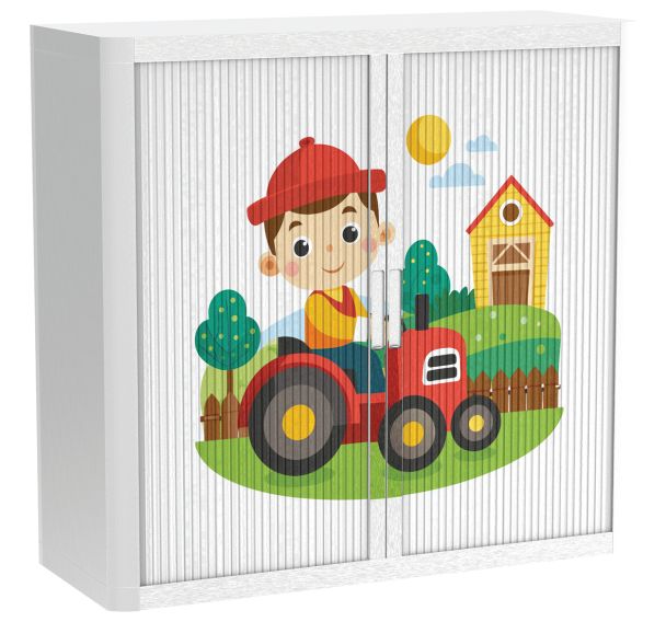 Armoire à rideaux personnalisée le fermier son tracteur - EasyOffice