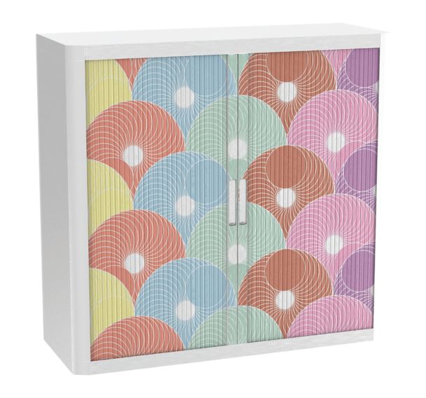 Armoire à rideaux personnalisée spirales harmonieuses - EasyOffice