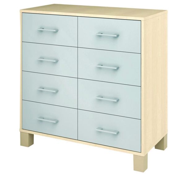 Armoire basse Confetti pieds 8 tiroirs