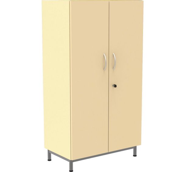Armoire basse Octet portes battantes socle métal gris - Manutan Expert