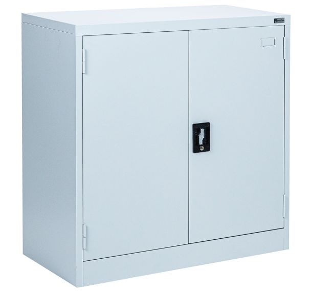 Armoire basse à portes battantes - Gris - Manutan