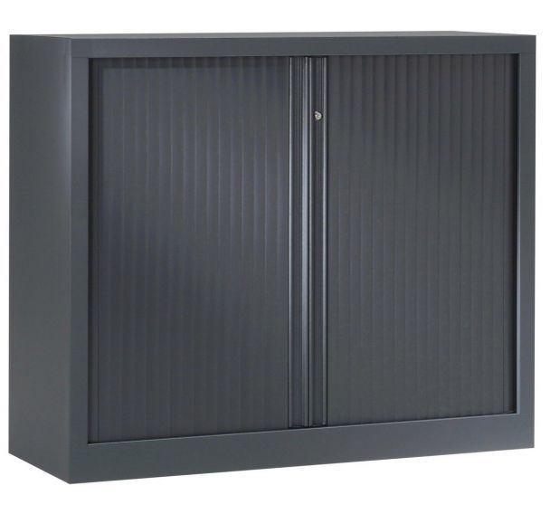 Armoire basse grande largeur rideaux ton uni à monter - Vinco