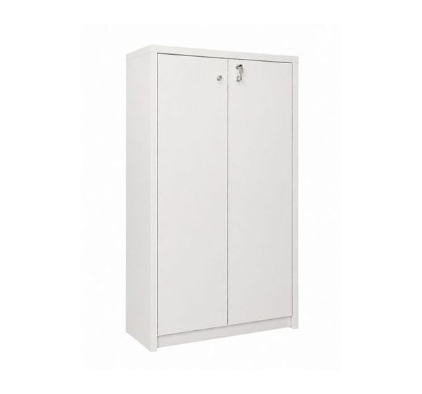 Armoire basse reconditionnée - À portes battantes - Blanche