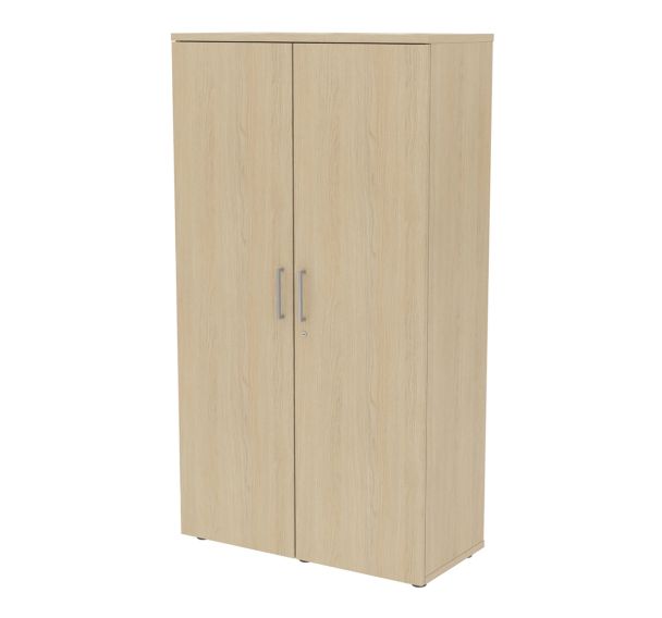 Armoire bois haute portes battantes L100 cm serrure à clé