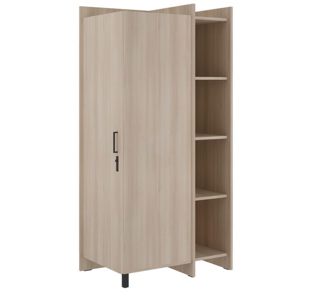 Armoire poignée+morail.1/2 penderie 1/2lingère - Enond Mobilier