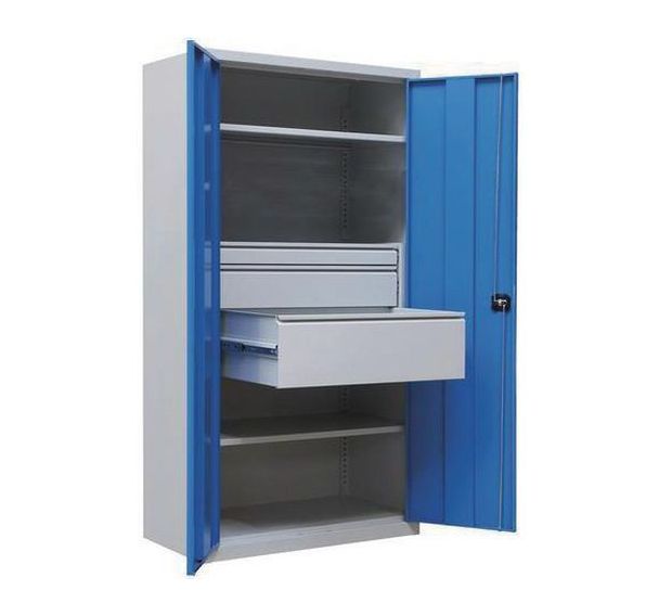 Armoire d'atelier métallique - à tiroirs