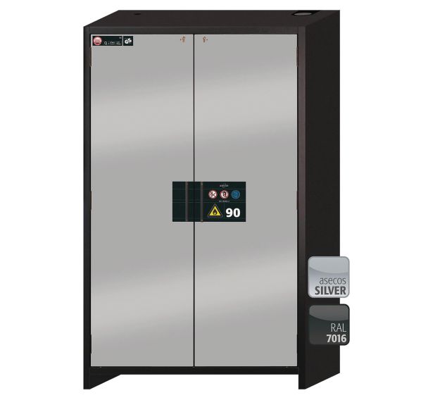 Armoire de sécurité Q-CLASSIC-90 gris/asecos argent - asecos