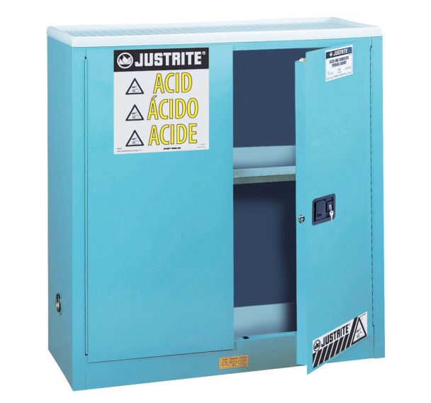 Armoire de sécurité pdts corrosifs- Capacité 114 L- fermeture manuelle