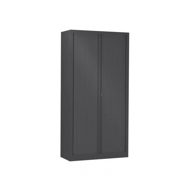 Armoire métal haute à rideaux ton uni à monter - Vinco