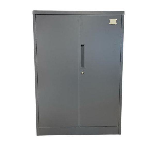 Armoire mi-haute reconditionnée - À portes battantes - Gris anthracite