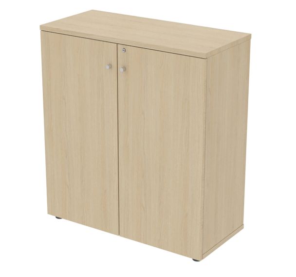 Armoire mi haute portes battantes L 100 cm serrure à clé