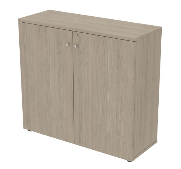 Armoire mi haute portes battantes L 120 cm serrure à clé