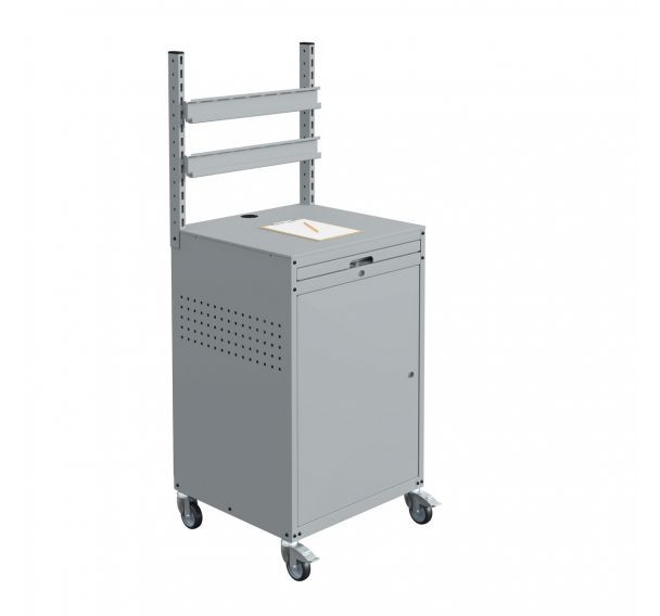 Armoire mobile avec 2 supports bacs à bec Modulinfo - Sofame