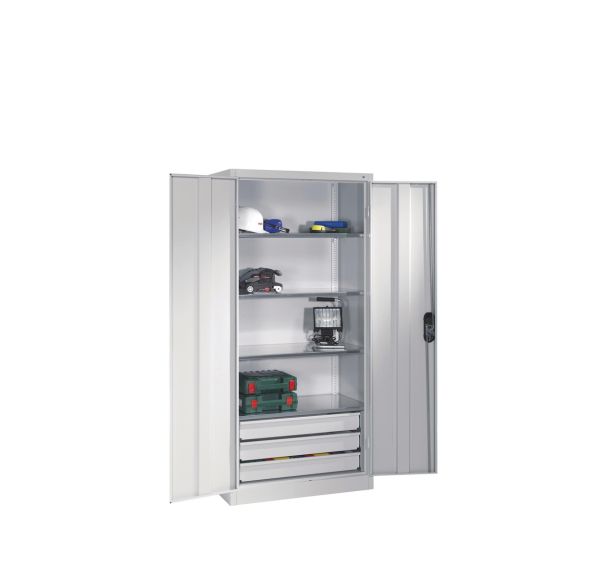 Armoire porte battantes à tiroirs grande largeur - CP