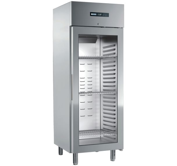 Armoire positive GN2/1,cuve inox ,1 P vitrée,700L,sans groupe-ENERGY700TN/PV/R-Afinox
