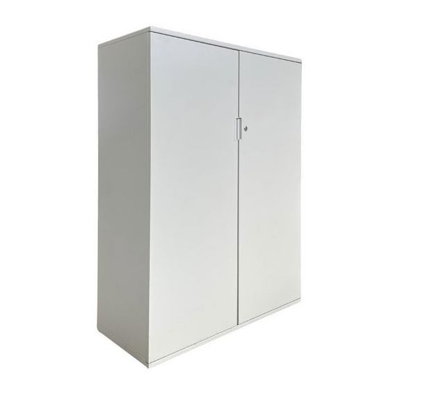 Armoire mi-haute reconditionnée - Ouveture portes battantes - Grise