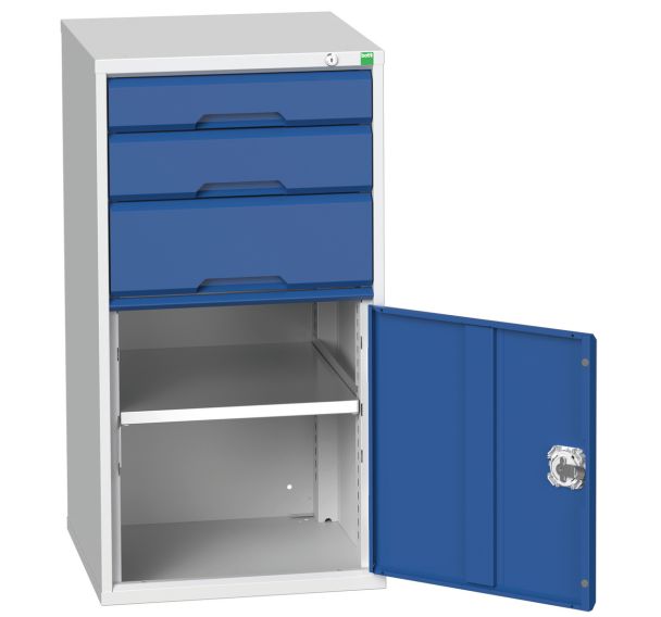 Armoires 3 tiroirs l:525xP:550xH:1000mm 1 compart 1 tablette