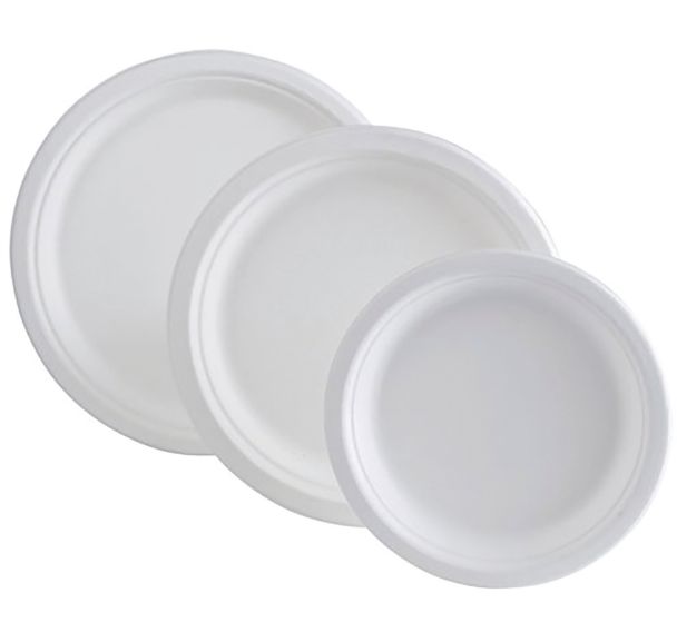 Assiette ronde bagasse 23 cm x50