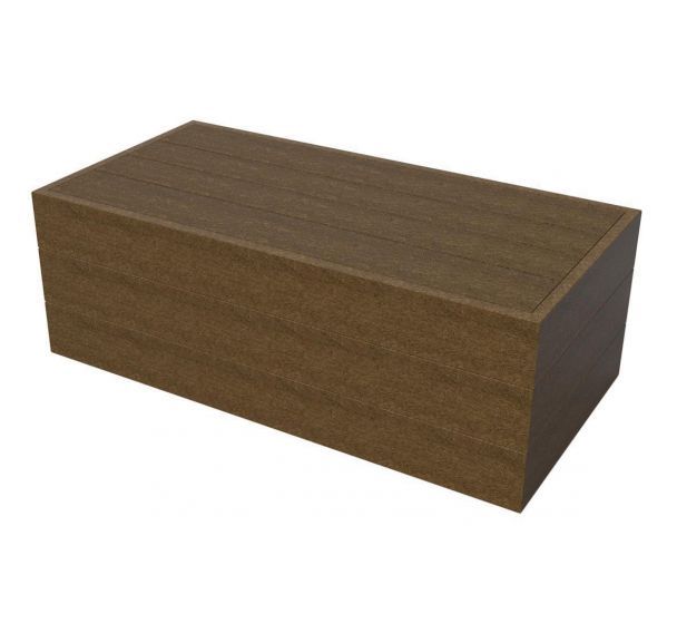 Assise modulable Cube 120 x 60 cm plastique recyclé - Espace Urbain