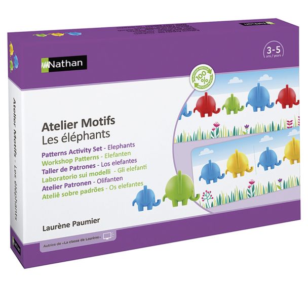 Atelier motifs - les éléphants - atelier 2 enfants-Nathan