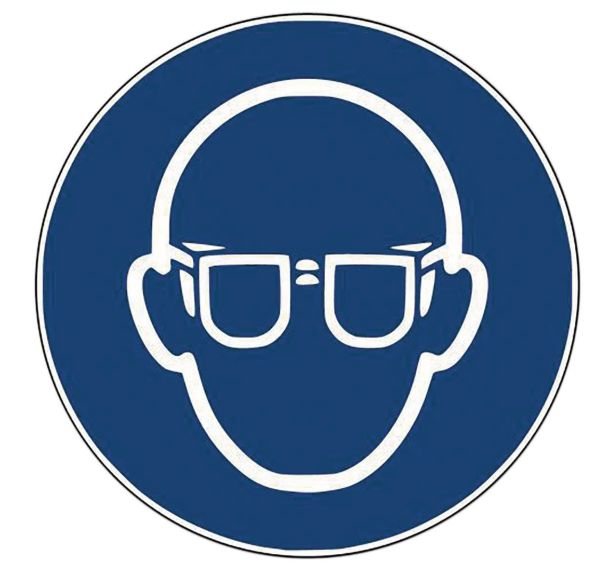 Autocollant - Lunettes protection obligatoire