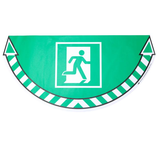 Autocollant pour sol - issue de secours