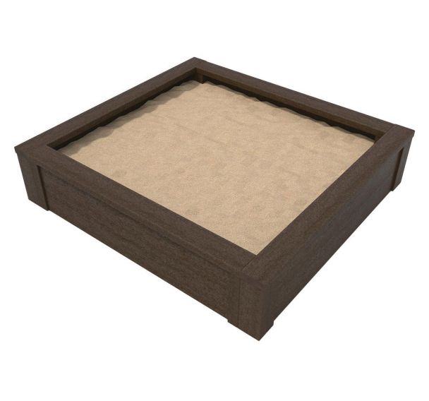 Bac à sable 130 x 140 cm margelle bords arrondis - Espace Urbain