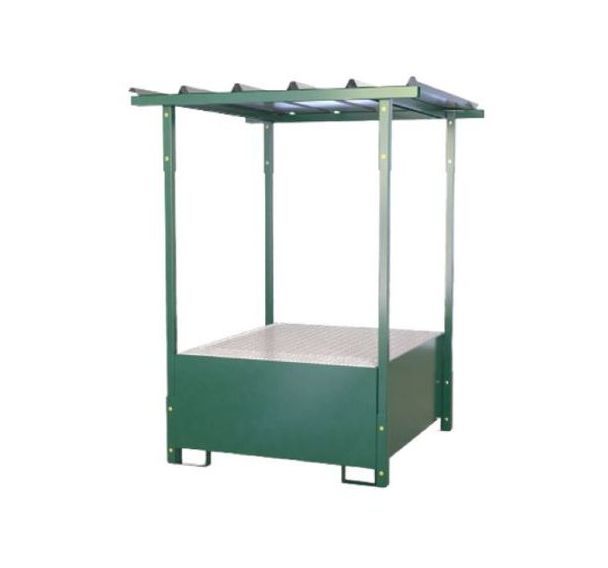 Bac de rétention 1 GRV avec toit - 1 050L - SAMETO Technifil