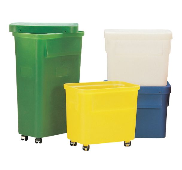 Bac emboîtable Ercobox 75L - Avec roulettes et couvercle - L600 mm