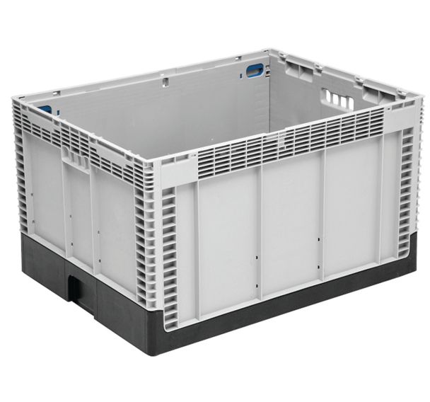 Bac rabattable 186 litres 800x600x465 mm avec parois