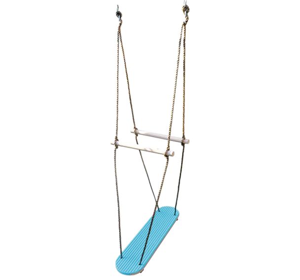 Balançoire de rééducation en bois bleue