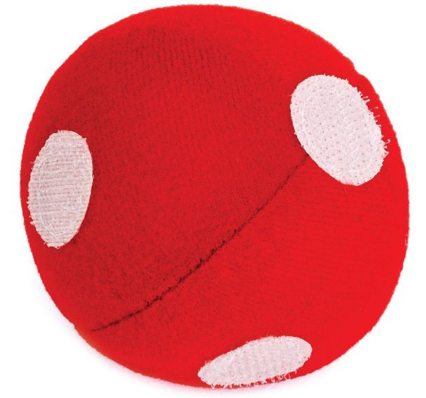 Balle avec cercles auto-agrippants pour jeu vise moi, attrape moi