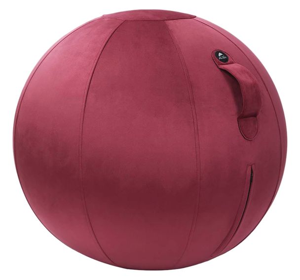 Ballon d'assise ergonomique Move Hop tissu velours Bordeaux