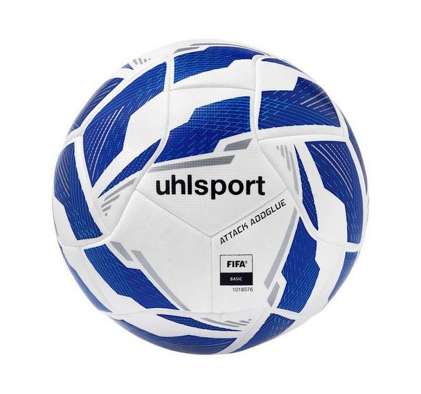 Ballon de foot Attack Addglue Uhlsport Blanc Bleu