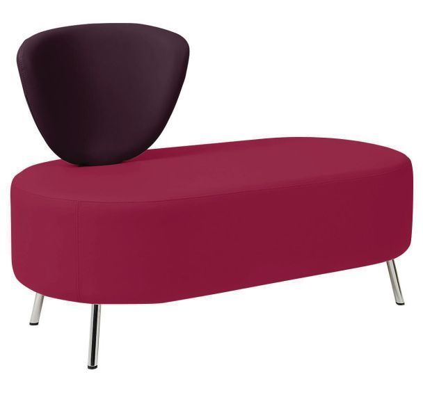 Banc BULLE 1 dossier pied métal - GGI