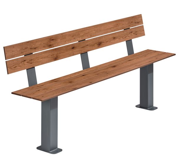 Banc CANCALE 1.80 m lames bois/métal - Buton Design