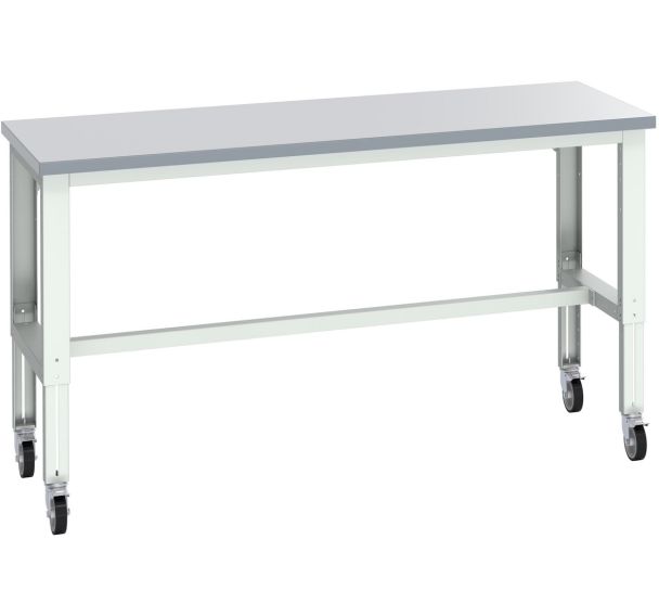 Banc Cubio sur roues-2000x750x840-1140mm-Bleu