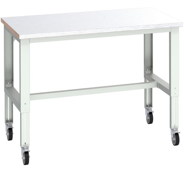Banc Cubio sur roues acier-1500x900x840-1140mm-Bleu