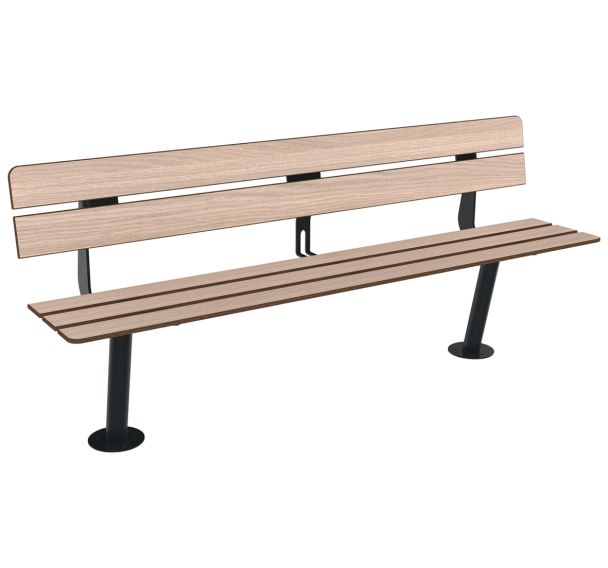 Banc NAIROBI lames bois/métal - Buton Design