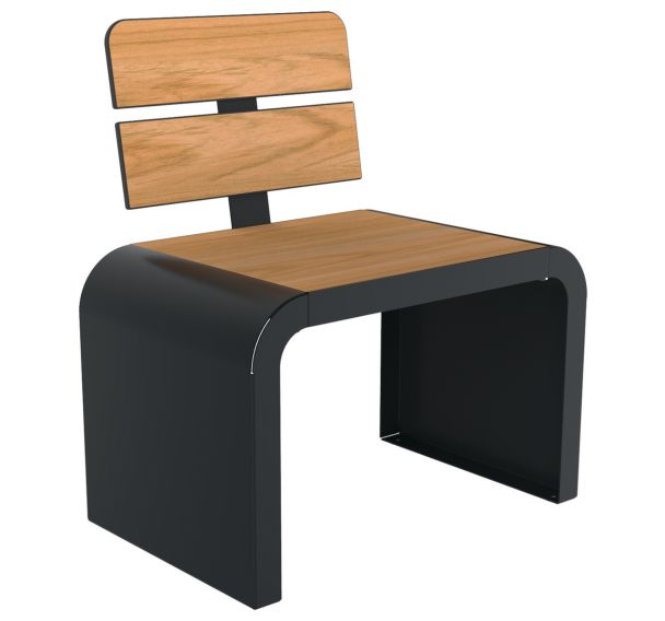 Banc NEW YORK 1 place bois/métal - Buton Design