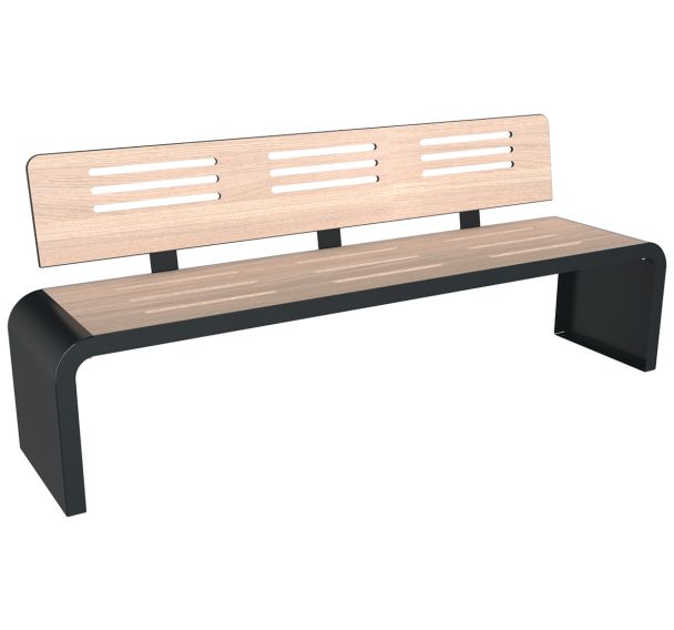 Banc NEW YORK 2 m ajouré bois/métal - Buton Design