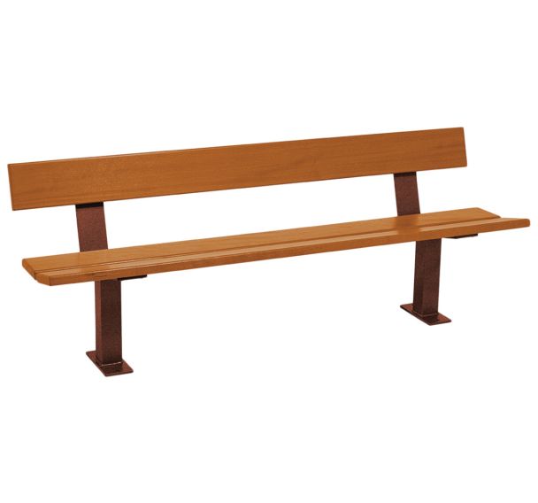 Banc Pagode 2 m acier bois - Procity