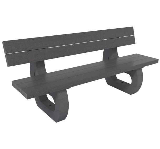 Banc Parc semi éco - démonté plastique recyclé - Espace Urbain