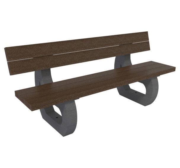 Banc Parc semi éco - monté plastique recyclé - Espace Urbain