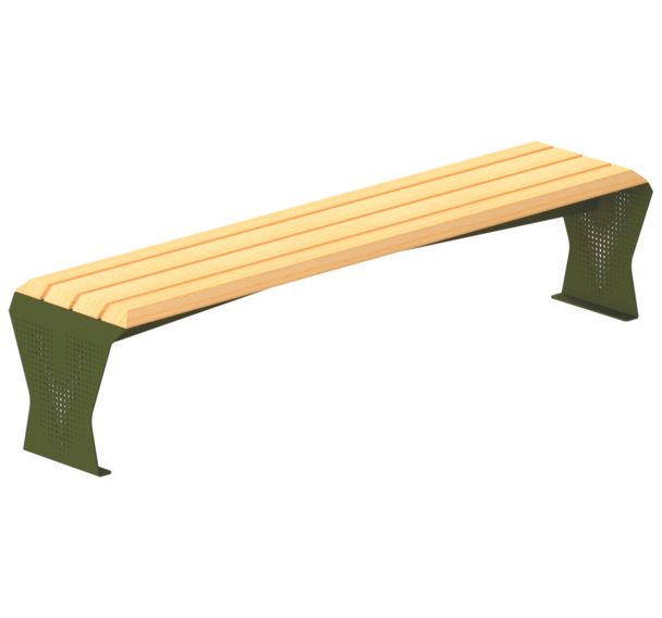 Banc Prism 1,80 m robinier/acier - Tolerie Forezienne