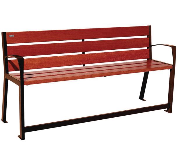 Banc Silaos sénior 3 places finition acajou - Procity