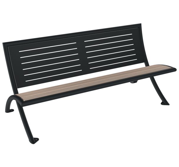 Banc VENISE 1.80 m ajouré assise lames bois/métal - Buton Design